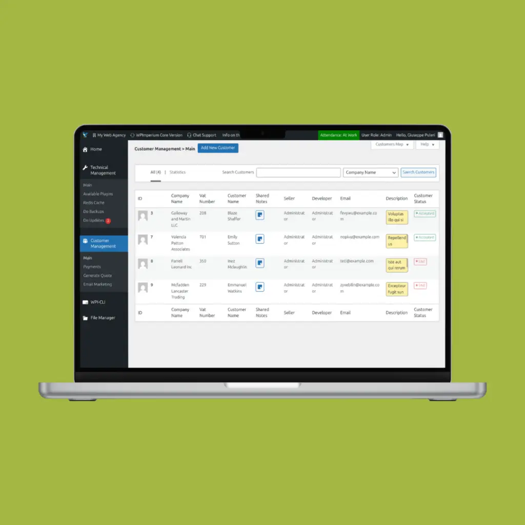 customer management main