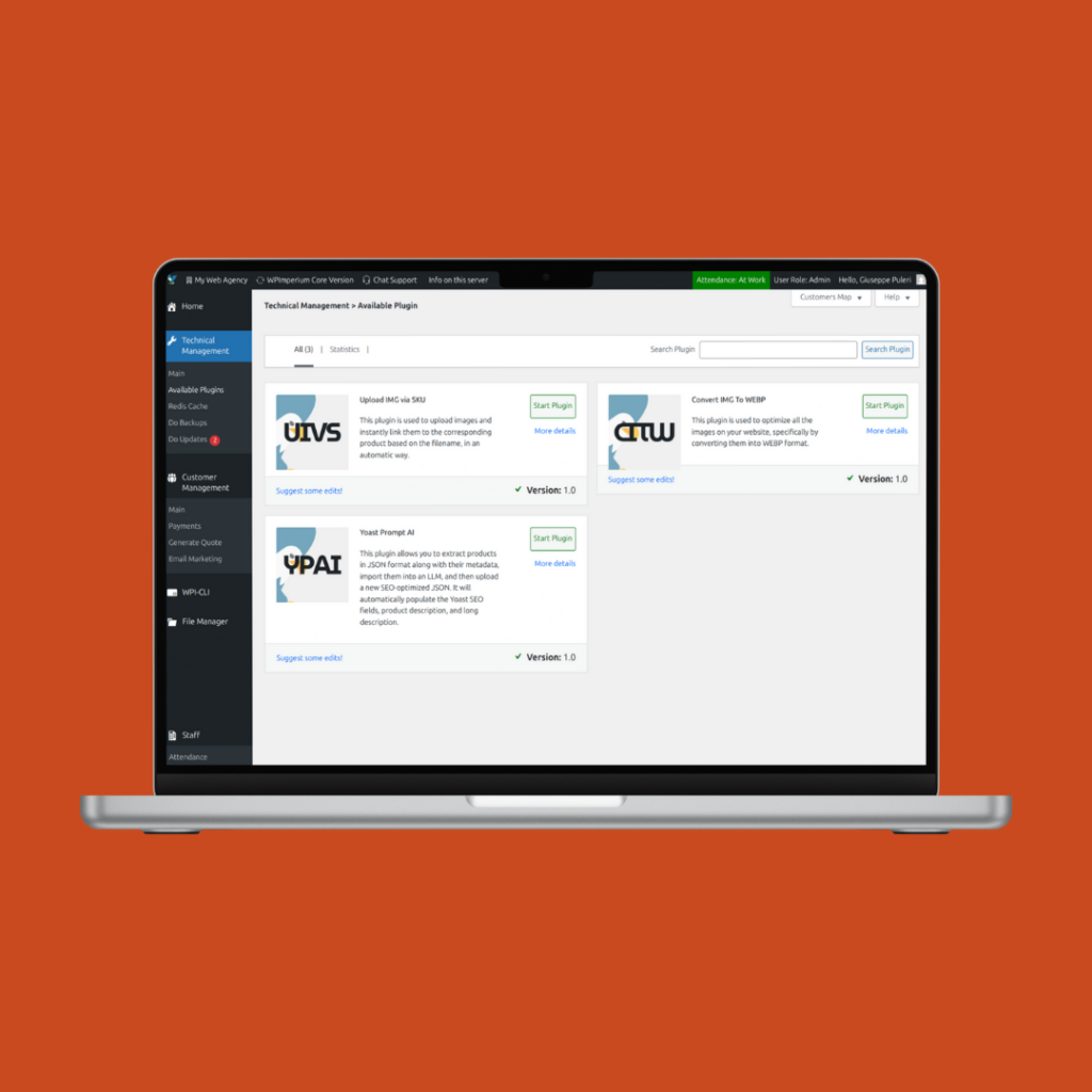 technical managament bulk plugins section