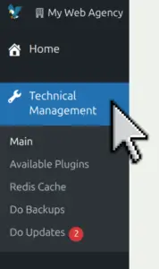 technical management menu
