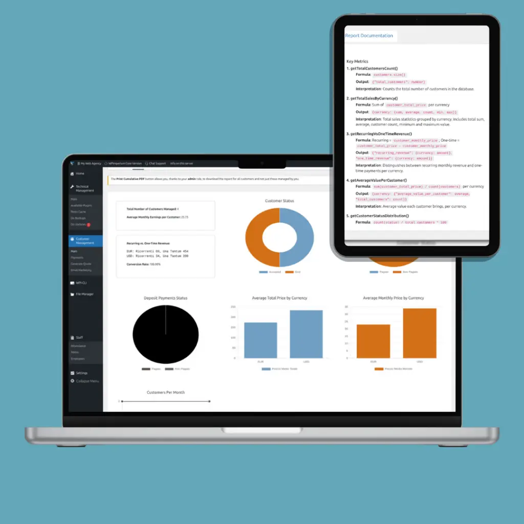 customer management statistics sections